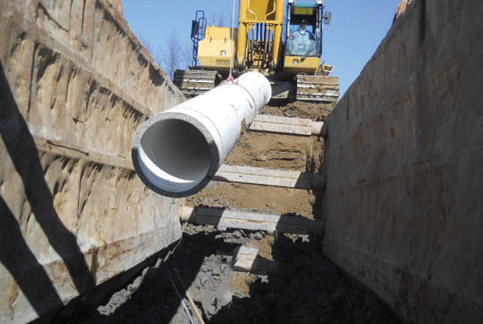 Installation of TRUSS-PIPE. 