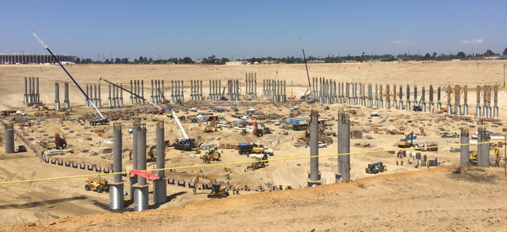 Inglewood Stadium  Casings installation