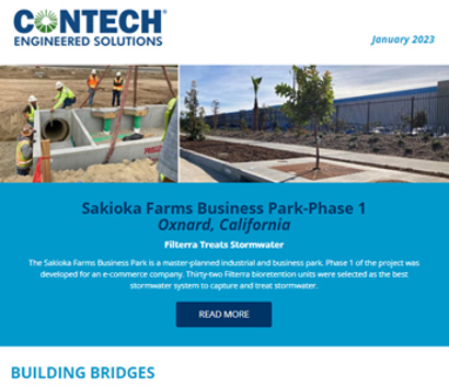 Screenshot of the Contech Site Solutions Newsletter January 2023.