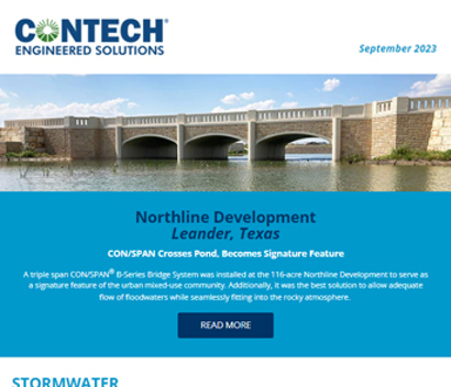Screenshot of the Contech Site Solutions Newsletter September 2023.