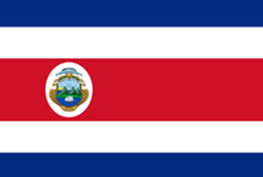 The flag of Costa Rica.