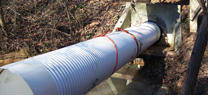image Relining with PVC A2 liner pipe