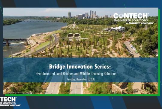 Screenshot of Bridge Innovation Series: Prefabricated Bridges and Wildlife Crossing Solutions Webinar
