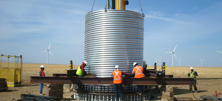 corrugated metal pipe Vertical installation