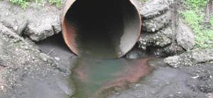 A stormwater outfall. 