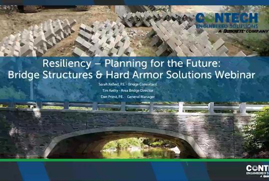 Screenshot of Resiliency- Planning for the future: Bridge Structures & Hard Armor Solutions Webinar